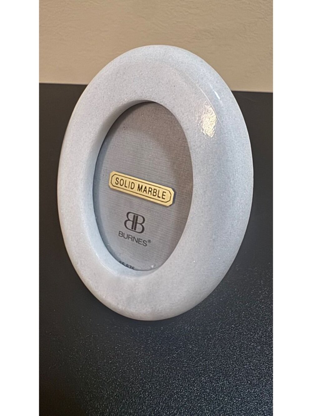 Burnes of Boston oval marble mini picture frame